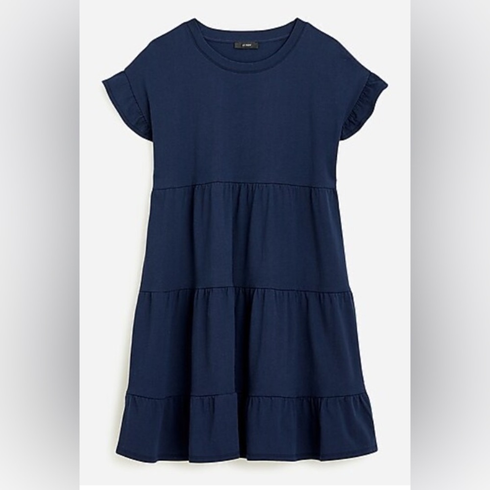 J Crew Tiered dress in broken-in jersey